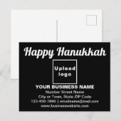 Zakelijke Chanoeka begroeting op zwart Briefkaart (Voorkant / Achterkant)