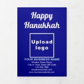 Zakelijke Chanoeka Blue Trifold Kaart (Cover)