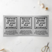 Zakelijke Chanoeka Grey Trifold Kaart (Binnen)