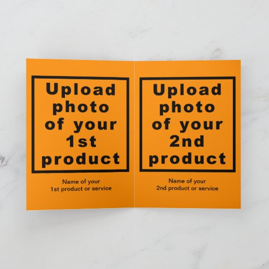 Zakelijke Chanoeka Oranje Kleur Gevouwen Groet Kaart (Binnen)