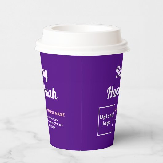 Zakelijke Chanoeka Paarse Papier Cup Papieren Bekers (Rechts)