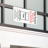 Zakelijke Chanoeka Sale op witte banner (Buitenkant Gebouw)