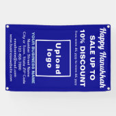 Zakelijke Chanoeka Verkoop op Blue Banner (Horizontaal)