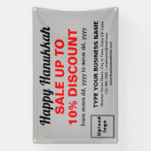 Zakelijke Chanoeka Verkoop op Grijze Rechthoek Ban Spandoek (Verticaal)