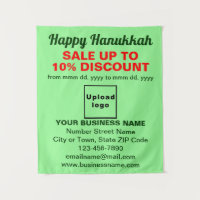 Zakelijke Chanoeka Verkoop op Licht Groen Tapestry