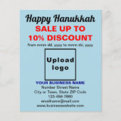 Zakelijke Chanoeka Verkoop op Lichtblauwe Flyer (Voorkant)