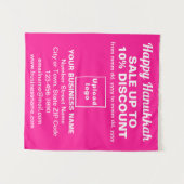 Zakelijke Chanoeka Verkoop op Roze Tapestry Wandkleed (Voorkant (horizontaal))