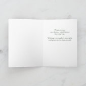 Zakelijke condoleances Witte Calla Lilies Kaart (Binnen)