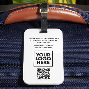 Zakelijke conferentie aangepaste logo QR-code  Bagagelabel