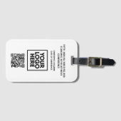 Zakelijke conferentie aangepaste logo QR-code Bagagelabel (Voorkant (horizontaal))