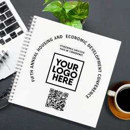 Zakelijke conferentie aangepaste logo QR-code  Notitieboek