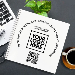 Zakelijke conferentie aangepaste logo QR-code  Notitieboek