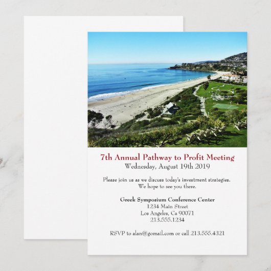 Zakelijke conferentie Corporate Event Invitation Save The Date (Voorkant / Achterkant)