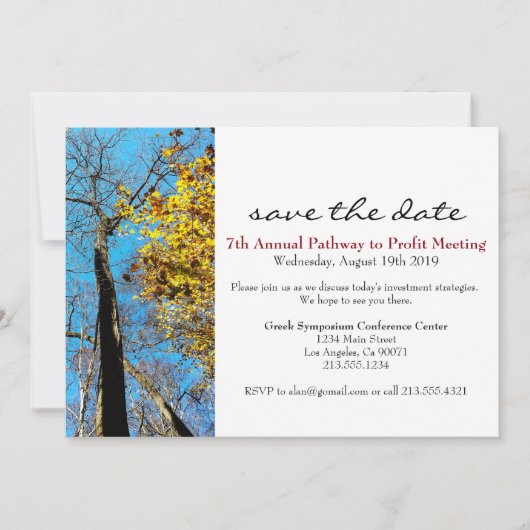 Zakelijke conferentie Corporate Event Invitation Save The Date (Voorkant)