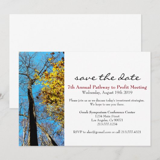 Zakelijke conferentie Corporate Event Invitation Save The Date (Voorkant / Achterkant)