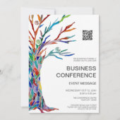 Zakelijke conferentie evenement QR-code Kaart (Voorkant)