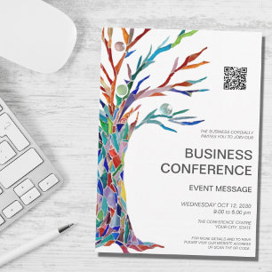 Zakelijke conferentie evenement QR-code Kaart