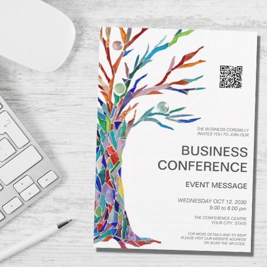 Zakelijke conferentie evenement QR-code Kaart