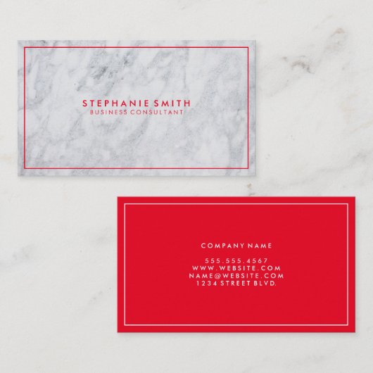 Zakelijke Consultancy | Executive Marble Visitekaartje (Voorkant / Achterkant)