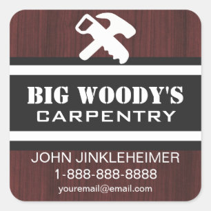 Zakelijke contactpersoon voor Carpentry Vierkante Sticker