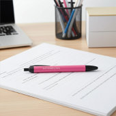 Zakelijke Corporate Logo, naam tweezijdig wit roze Zwarte Inkt Pen