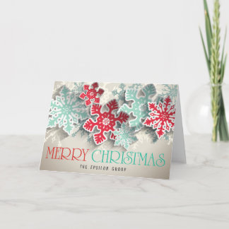 Zakelijke Corporate Snowflakes Vrolijke kerst Kaar Feestdagen Kaart