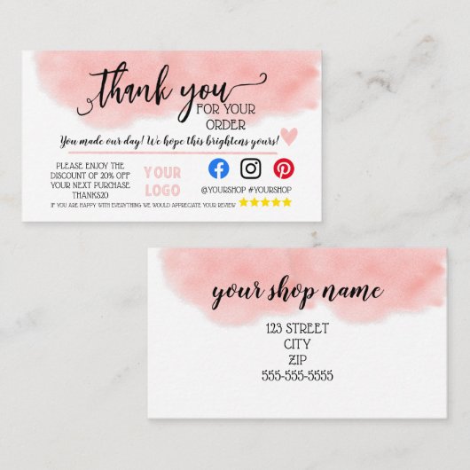 Zakelijke coupon biedt marketing nieuw adres aan aanbevelingskaartje (Voorkant / Achterkant)