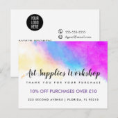 Zakelijke coupon biedt marketing nieuw adres aan aankondigingskaart (Voorkant / Achterkant)