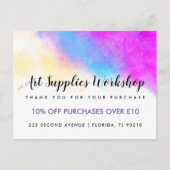 Zakelijke coupon biedt marketing nieuw adres aan aankondigingskaart (Voorkant)