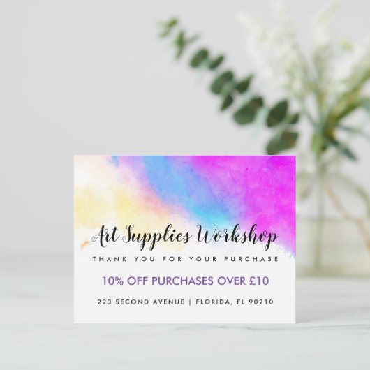 Zakelijke coupon biedt marketing nieuw adres aan aankondigingskaart (Staand voorkant)