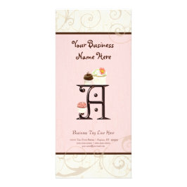Zakelijke creditcard - Letter A Monogram Dessert B Reclamekaart