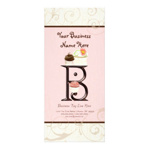 Zakelijke creditcard - Letter B Monogram Dessert B Reclamekaart
