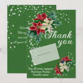 Zakelijke dank aan Poinsettia Gift Kaart Holder (Voorkant / Achterkant)