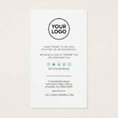 Zakelijke dank en Kaart voor kortingscode | Modern (Achterkant)