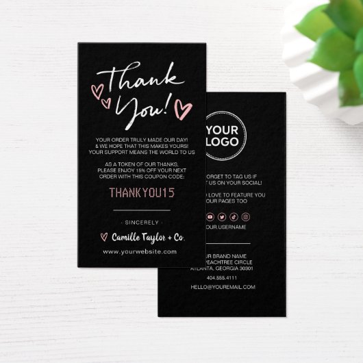 Zakelijke dank en korting | Modern  Visitekaartje (Bureau)