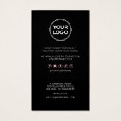 Zakelijke dank en korting | Modern  Visitekaartje (Achterkant)