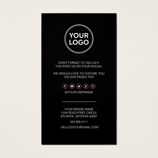 Zakelijke dank en korting | Modern  Visitekaartje (Achterkant)