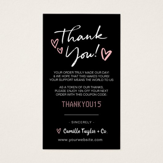 Zakelijke dank en korting | Modern Visitekaartje (Voorkant)