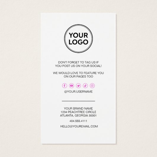 Zakelijke dank en korting | Modern  Visitekaartje (Achterkant)