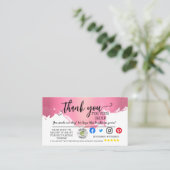 Zakelijke dank Je kunt moderne verpakkingen inslui Aanbevelingskaartje (Staand voorkant)