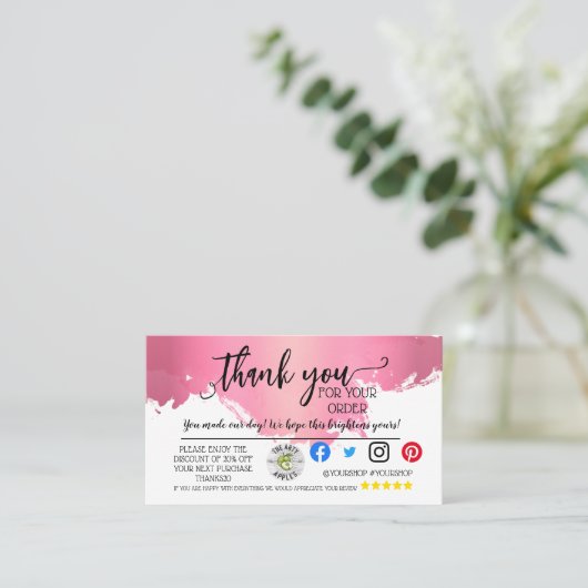 Zakelijke dank Je kunt moderne verpakkingen inslui Aanbevelingskaartje (Staand voorkant)