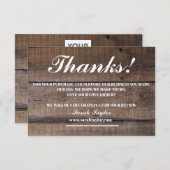 Zakelijke dank je robuuste script gebold bedankkaart (Voorkant / Achterkant)