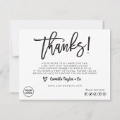 Zakelijke dank - Kaart / Product invoegen (Voorkant)