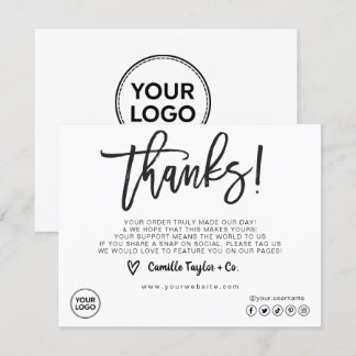 Zakelijke dank - Kaart / Product invoegen