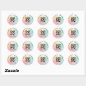 Zakelijke Dank U Persoonlijke QR Code Kleurrijk Ronde Sticker (Vel)
