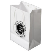 Zakelijke dank voor aangepaste Logo Medium Cadeauzakje (Voorkant Gekanteld)