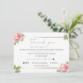 Zakelijke dank voor de elegante floral Gold Logo (Staand voorkant)