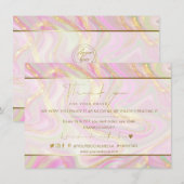 Zakelijke dank voor de elegante roze marmer Gold L (Voorkant / Achterkant)