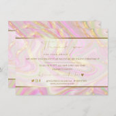 Zakelijke dank voor de elegante roze marmer Gold L (Voorkant / Achterkant)