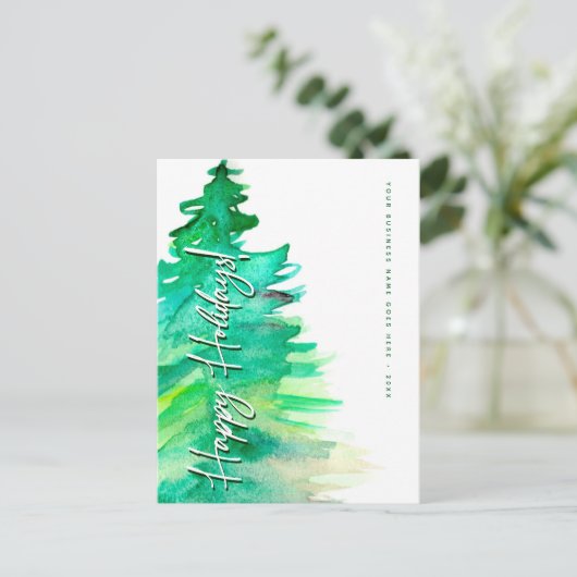 Zakelijke dank voor de kerstpine Prettige feestdag Feestdagenkaart (Staand voorkant)